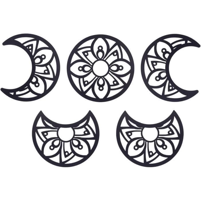 Toile Gold Moon Phases – Décoration murale lune et ciel étoilé