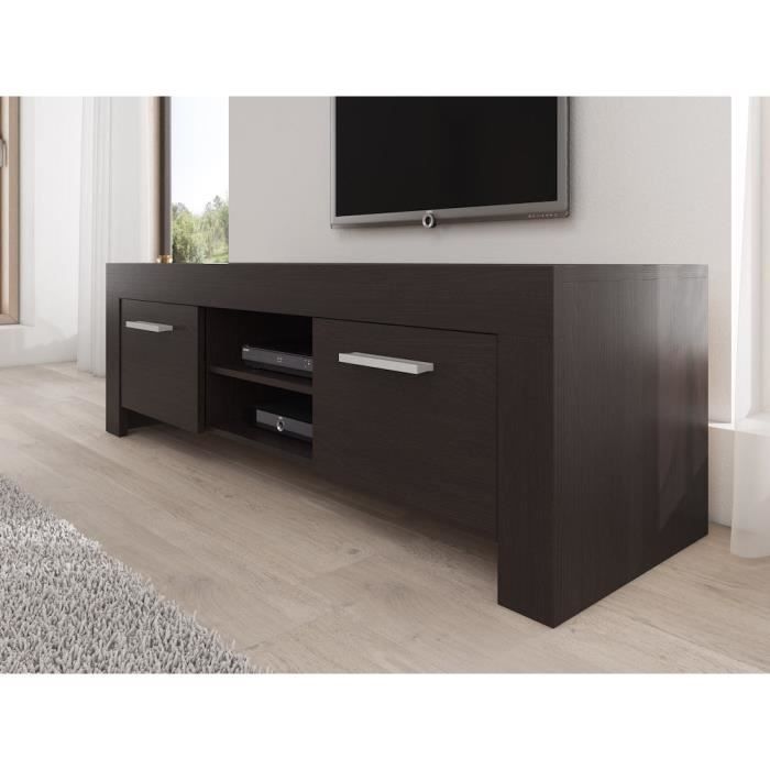 Meuble Tv Mdf Mat Aspect Chene Wenge 160 Cm Achat Vente Meuble Tv Meuble Tv Mdf Mat Aspect Ch Soldes Cdiscount