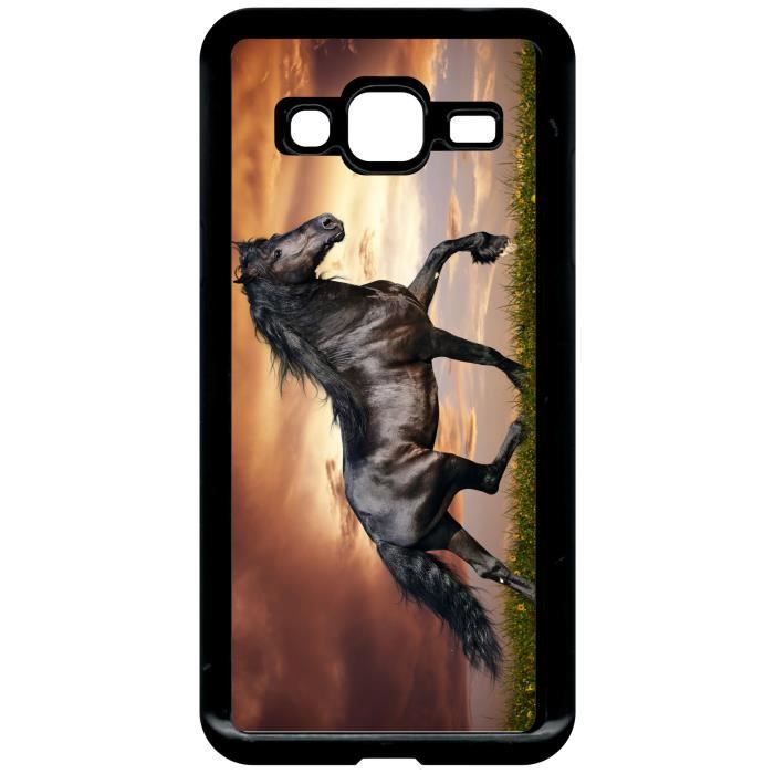 Coque galaxy j3 2016 magnifique cheval noir noir Cdiscount Telephonie
