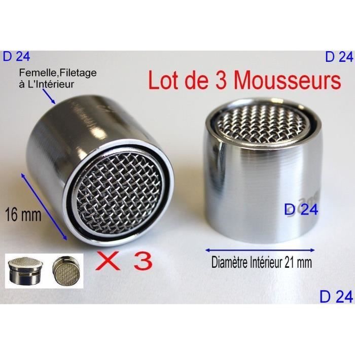 Lot 3 Mousseur Robinet D24 Femelle Economiseur Eau Aerateur Brise