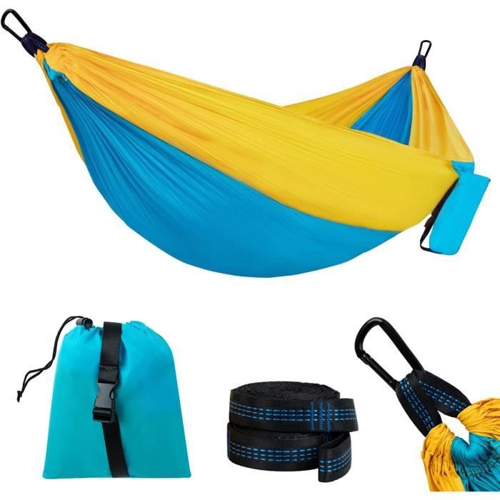 Hamac de camping double en toile de coton léger et portable - TRAHOO