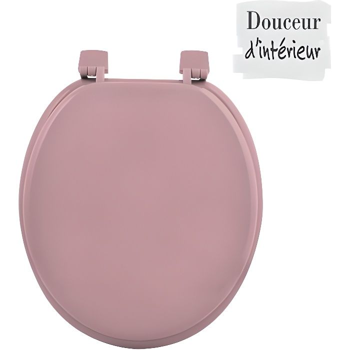 Abattant wc standard MDF uni Rose dragee