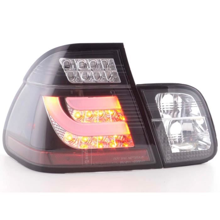 Paire de feux arrière BMW Serie 3 E46 Berline 1998 a 2001 Noir Led
