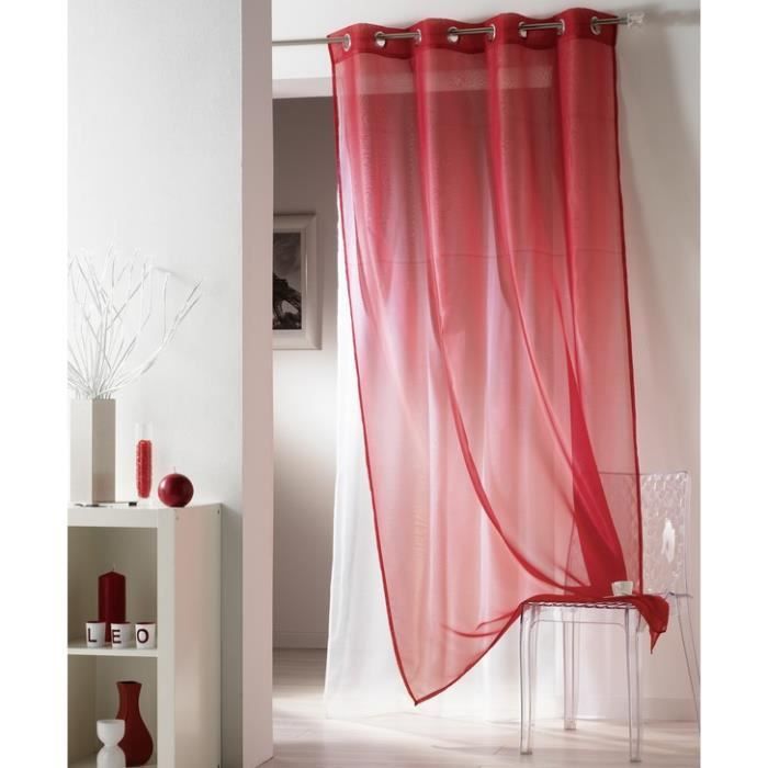 RIDEAU VOILAGE DOUBLE BICOLOR TULIPE 140 X 240 ... - Achat ...