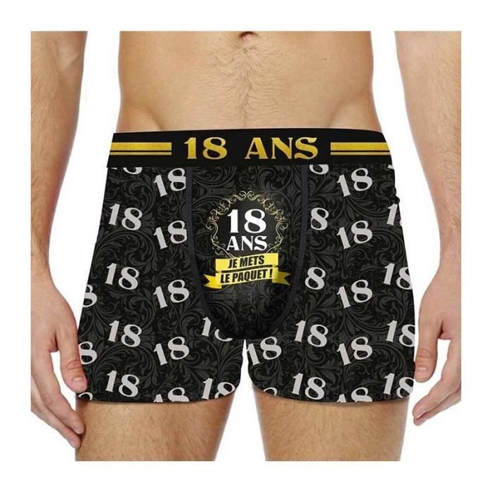 Boxer Joyeux Anniversaire 18 ans Taille SMALL - Cdiscount ...