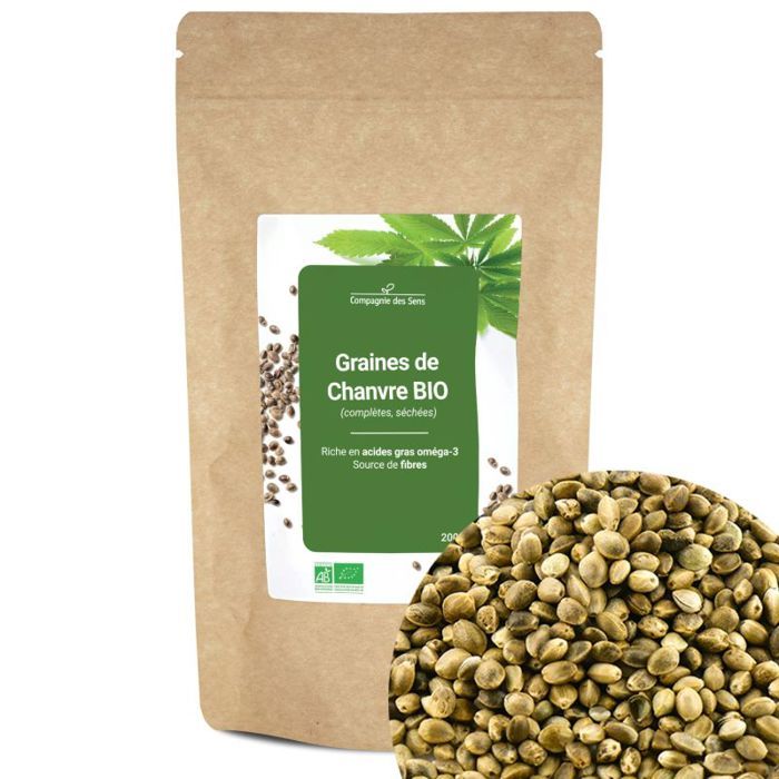 Comparer les prix de Graines de Chanvre complètes de Bretagne BIO - Graines en vrac - 200g