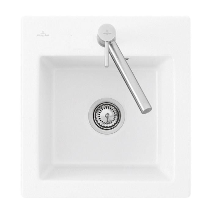 Evier 1 bac sans egouttoir VILLEROY ET BOCH Subway Pure 475 x 51 cm