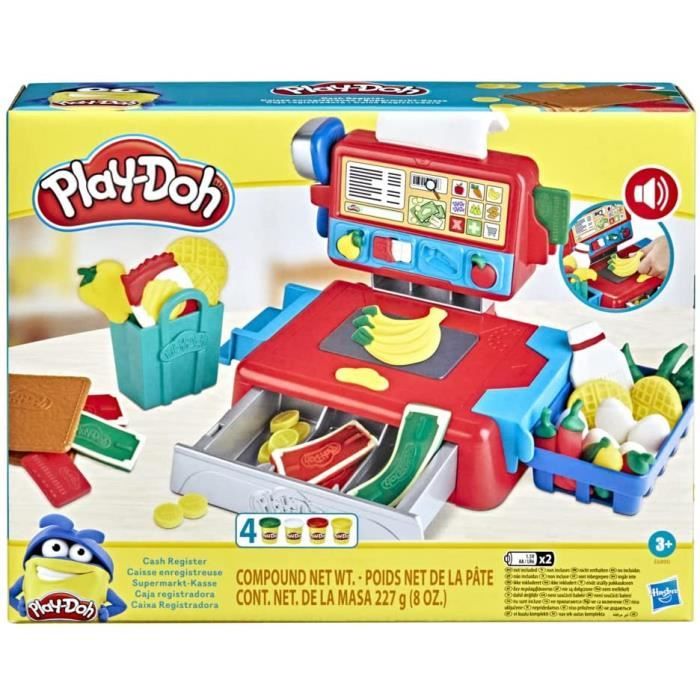 Jouet - Play-Doh - Caisse enregistreuse - 4 pots de pâte - Accessoires variés - À partir de 3 ans