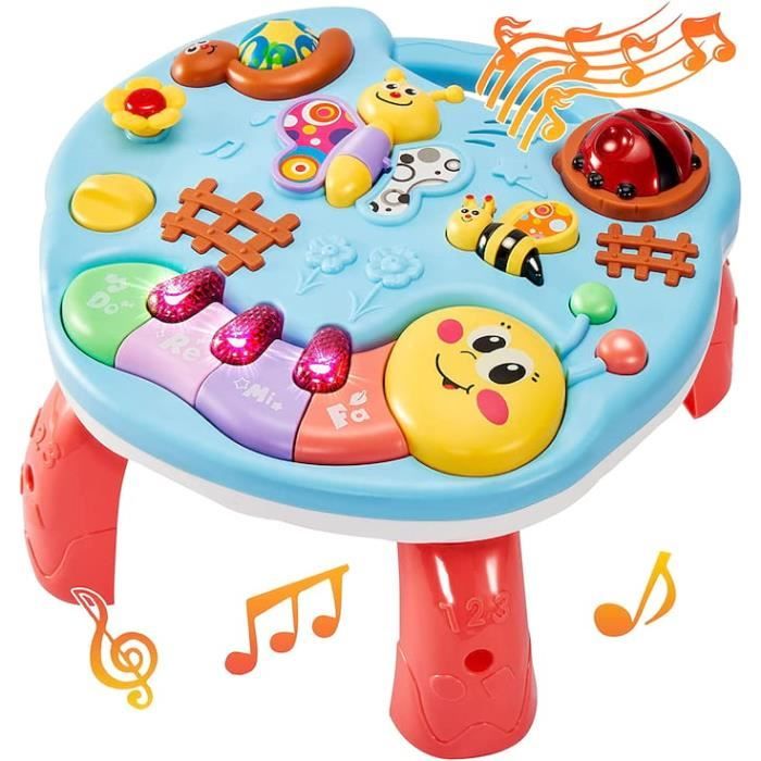 Table activite bebe jouet musical enfant 1 ans jouet d eveil fille jeux musicaux educatifs cadeau bebe fille garcon 18 mois 1 2 3 Cdiscount Jeux Jouets