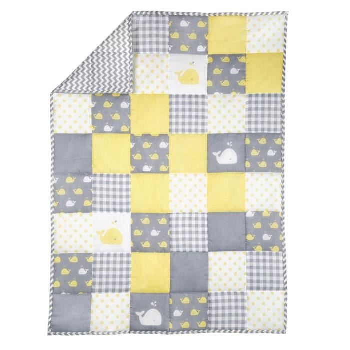 Rajrang Jaune Et Gris Couverture De Bebe Pour Les Enfants Nouveau Ne Imprimer Whale Toddler Quilt 100 Coton Doux Douillette Crib Cdiscount Puericulture Eveil Bebe