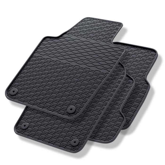 clips Vw polo MK6 2009-on entièrement sur mesure voiture deluxe tapis de sol en noir