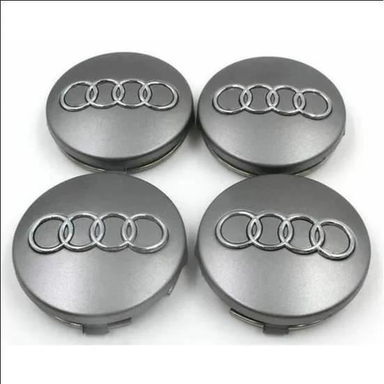4 x centres de roue Argent 60mm Audi emblème cache moyeu 4M0 601 170