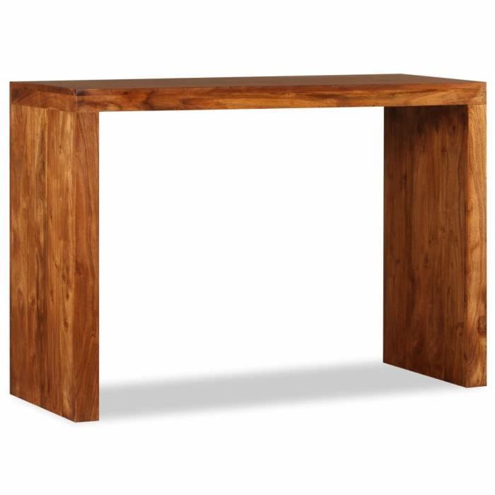 jili table console, table de couloir, table d’entrée bois massif avec finition en sesham 110x40x76 cm6011