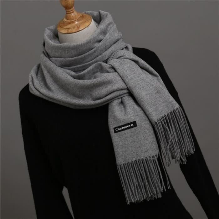 Châle Orenburg Cachemire Gris Fait Main - Cadeau Noël Luxe Femme