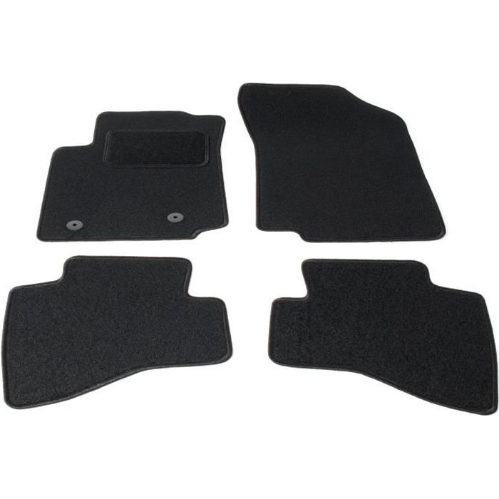 Tapis de voiture sur mesure - Peugeot 108, Citroen C1, Toyota Aygo - Moquette noire et robuste