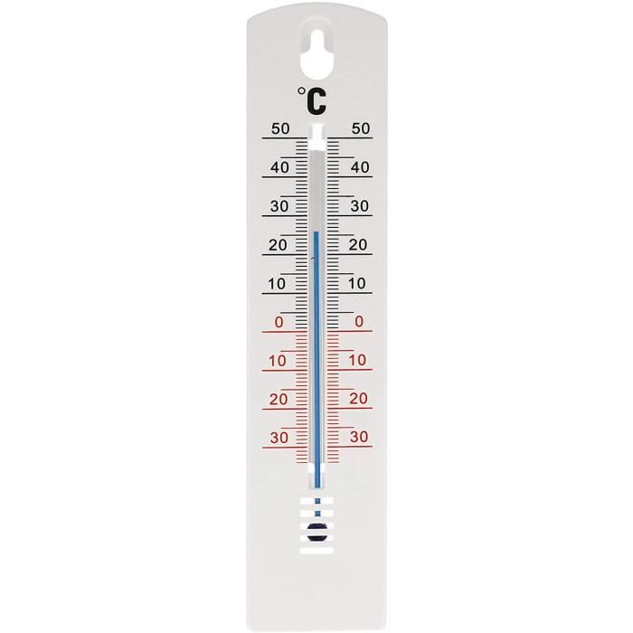 Thermomètres Analogique thermomètre intérieur extérieur de jardin 20 cm  plastique blanc de fabrication allemande. tempér 491904 - Cdiscount Jardin