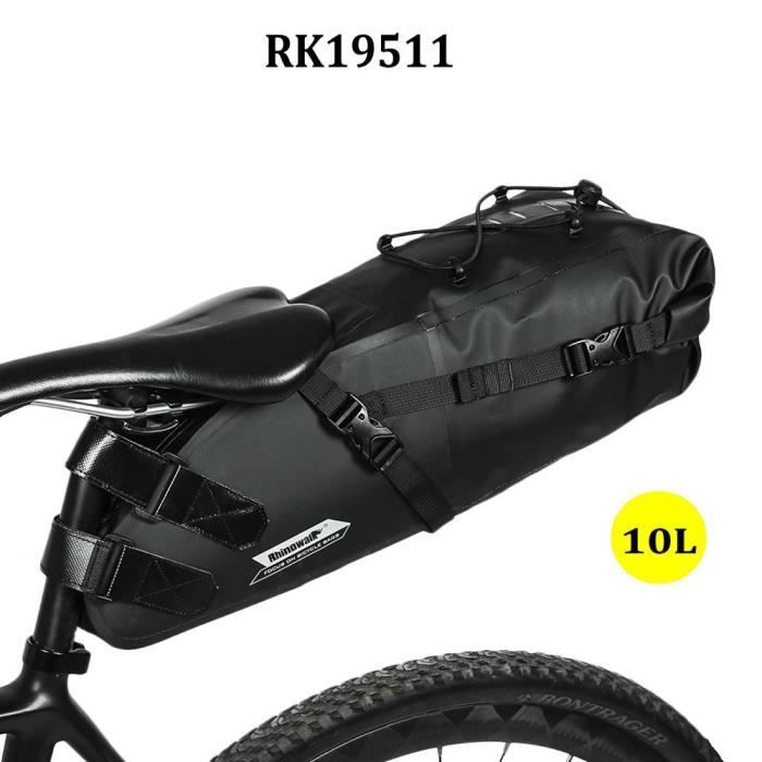 Rhinowalk Sac De Voyage Étanche Moto 65L - Sacoche Arrière Imperméable Noir Pour Camping, Bateau Et Vélo