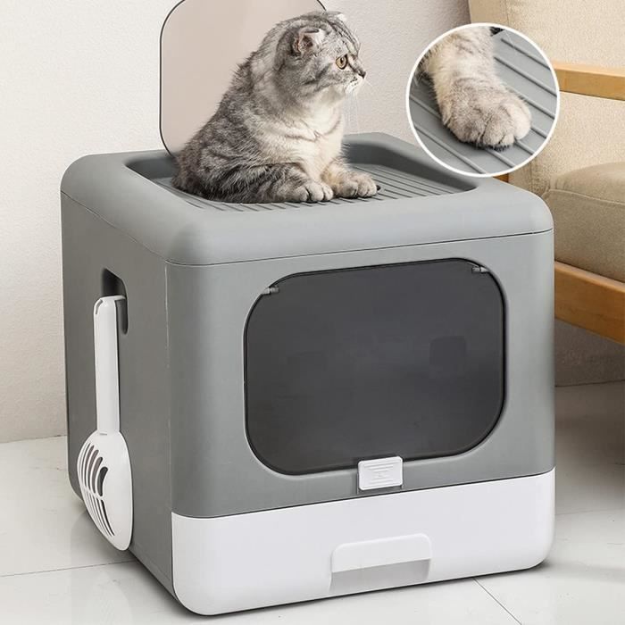 Bingopaw Bac A Litiere Chat Maison De Toilette Chat Anti Odeur Avec Tiroir Et Pelle 43x40 5x37 5cm Cdiscount Animalerie