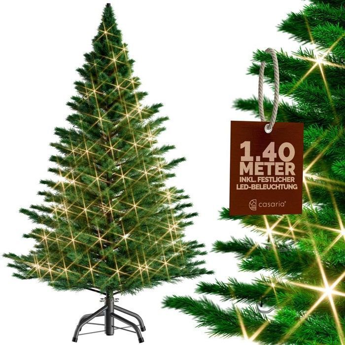 Sapin de Noël artificiel 140cm sapin noble réaliste support branches