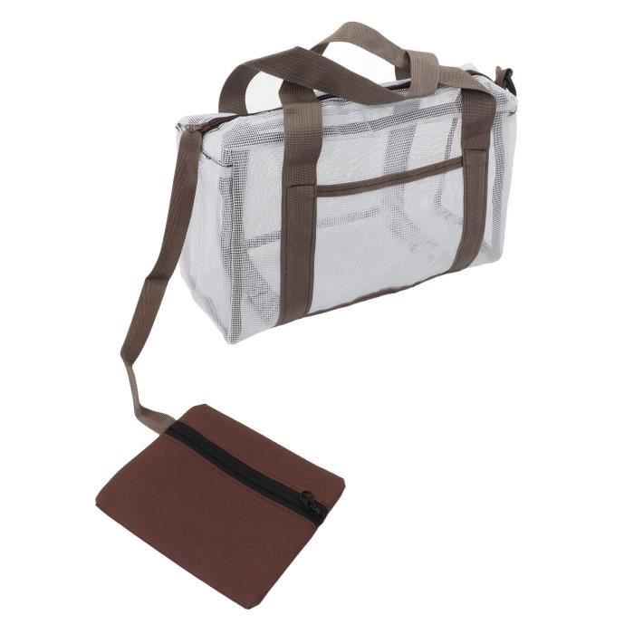 FIUIRYA NATURAL PRODUCTS Rangement pour jouets de baignoire, sac de rangement pour jouets de bain, sac de rangement en maille avec fermeture éclair, idéal pour la salle de bain de la famille