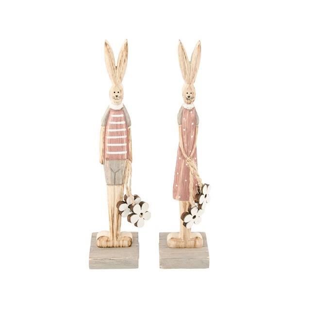 JOKILY Lot De 16 Lapins En Bois à Peindre - Bricolage De Pâques