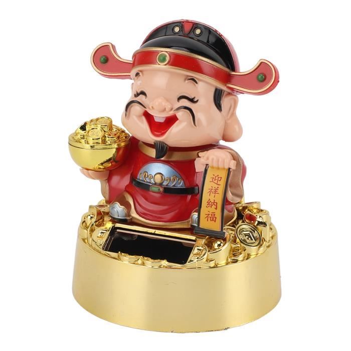 LUCKYLY-STATUE - STATUETTE 3x figurine chinoise bonne fortune dieu de la richesse statue décor