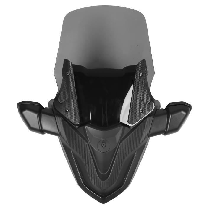 Dioche déflecteur de vent de moto Pare-brise de moto avec rétroviseur gris fumé design élégant pour Nmax 155 2020‑2022