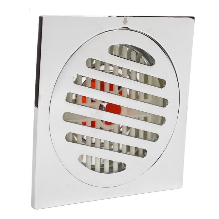 Drain De Douche Carré Acier Inoxydable 110x110mm - Siphon De Sol Anti-Odeur Grand Calibre
