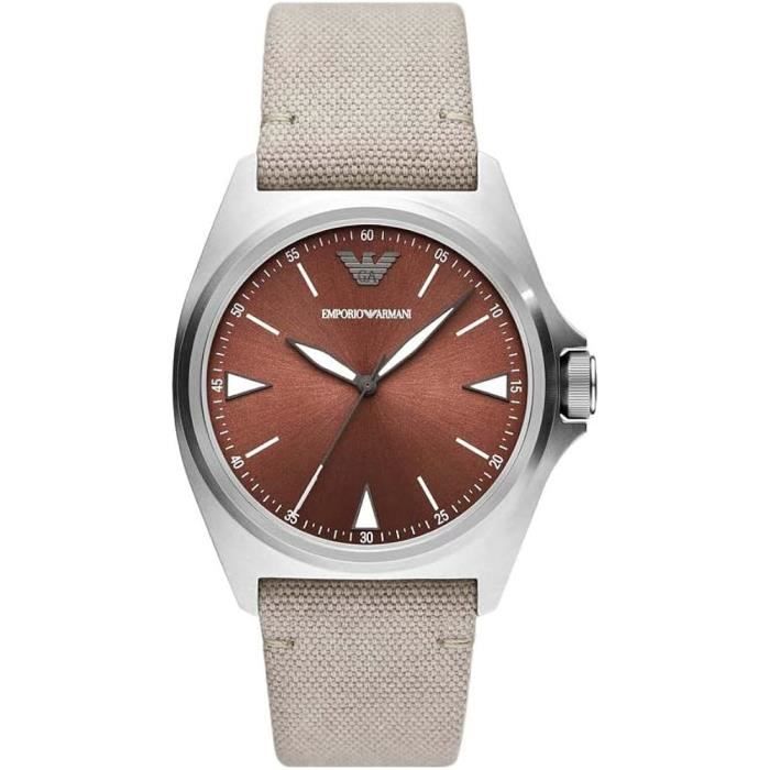 EMPORIO ARMANI OUTLET Montre pour homme Achat vente montre Blanc Cdiscount