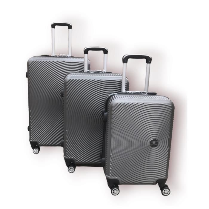 set de 3 valises abs " gerard pasquier" - dark grey