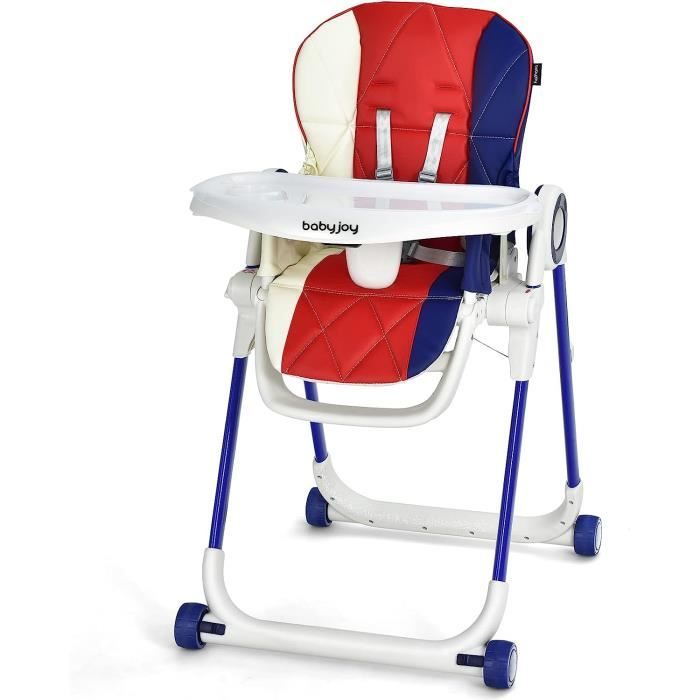 GOPLUS Chaise Haute Bébé Évolutif, Chaise Haute Bébé Pliable et