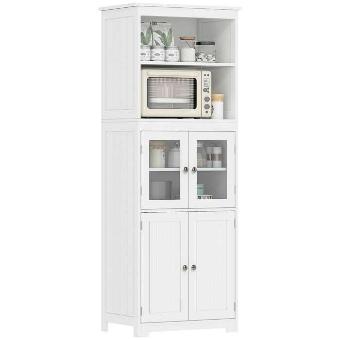 Armoire de cuisine buffet 4 portes dont 2 portes vitrées H162 cm