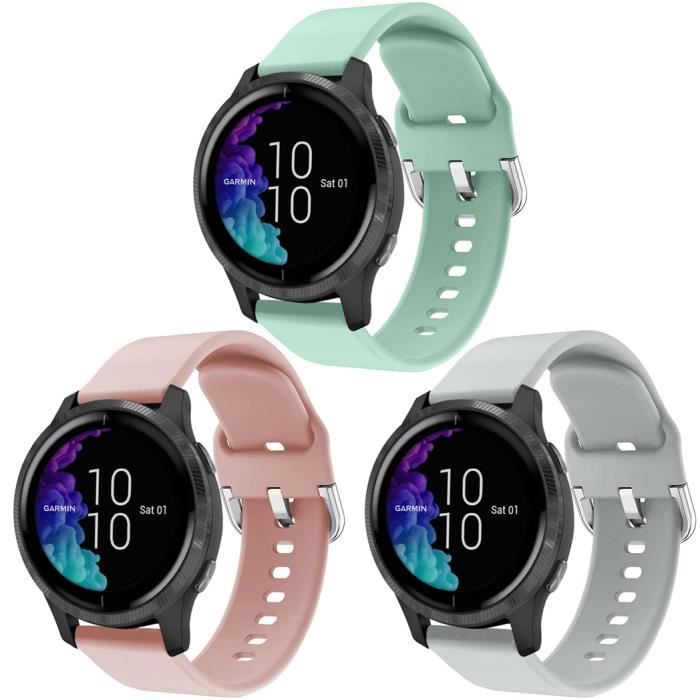 Bracelet silicone Garmin Vivoactive 3 (noir) 