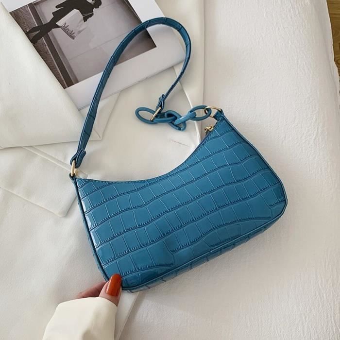 Sac à Main Bandoulière Rétro Noir - Petit Format, Fermeture Zip, Pour Femme