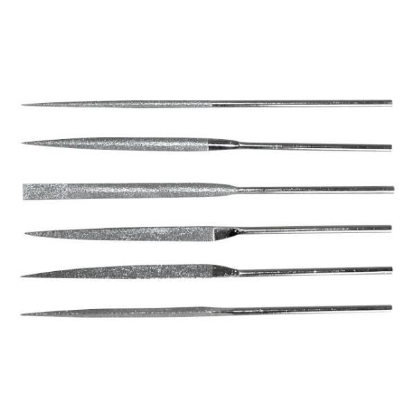 Lot De 10 Limes Diamantées Miniatures - 3mm X 140mm - Formes Variées (rond, Plat, Carré...) Pour Bijoux, Verre, Bois, Pierre - 8