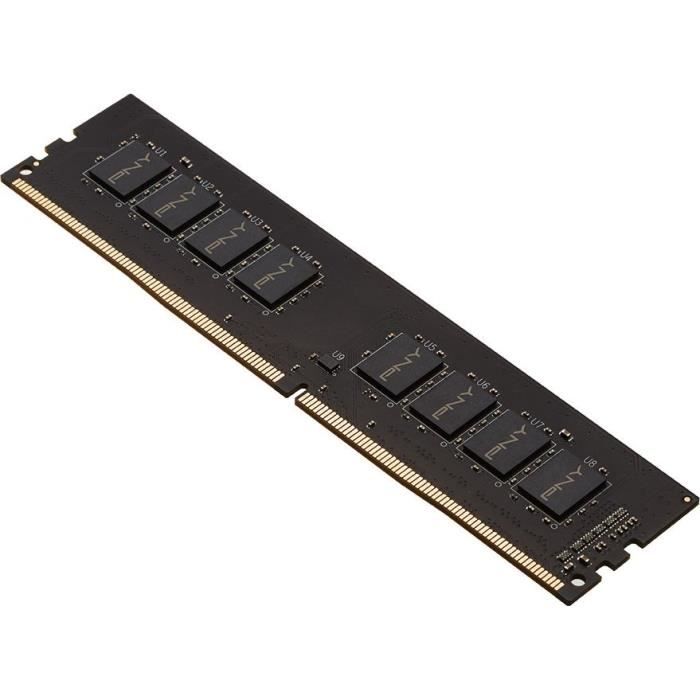  Memoire PC PNY Mémoire PC DDR4 DIMM - 8 Go (1 x 8 Go) - 2666MHz (MD8GSD42666) pas cher