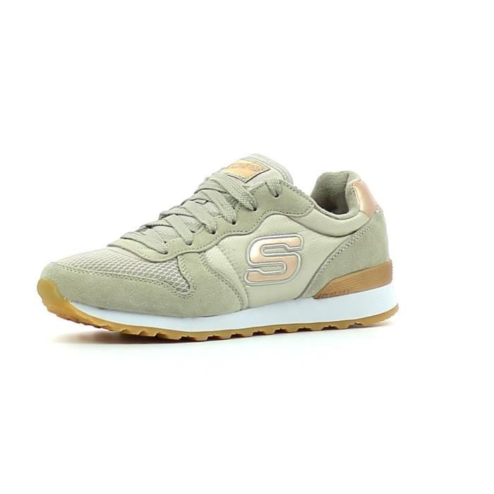 Skechers Baskets basses - SKECHERS - OG 85 - Femme - Gris - Plat - Lacets - Textile