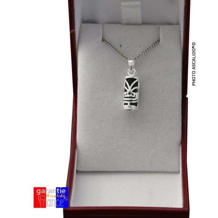 Pendentif Main Corne Aka Gioielli - Argent 925 Rhodié Porte-bonheur - Bijou Femme Italien