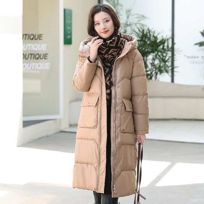 Doudoune Femme KJEHOME Coupe Ample Manches Longues Marron Duvet de Coton et Fibre de Polyester Marron Cdiscount Pret a Porter