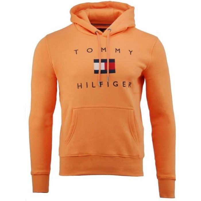 SWEAT CAPUCHE TOMMY HILFIGER HOMME ORANGE Cdiscount PrêtàPorter