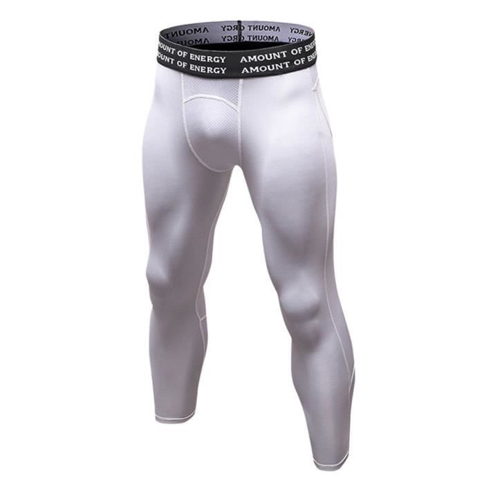Homme 3 4 Legging Pantalon de Compression Baselayer Cool Dry