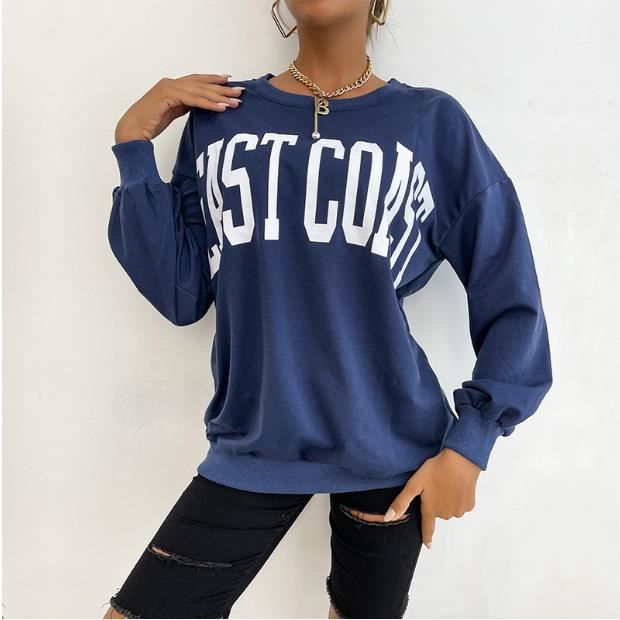 Pull Col Rond Manches Longues Femme Sport Femme