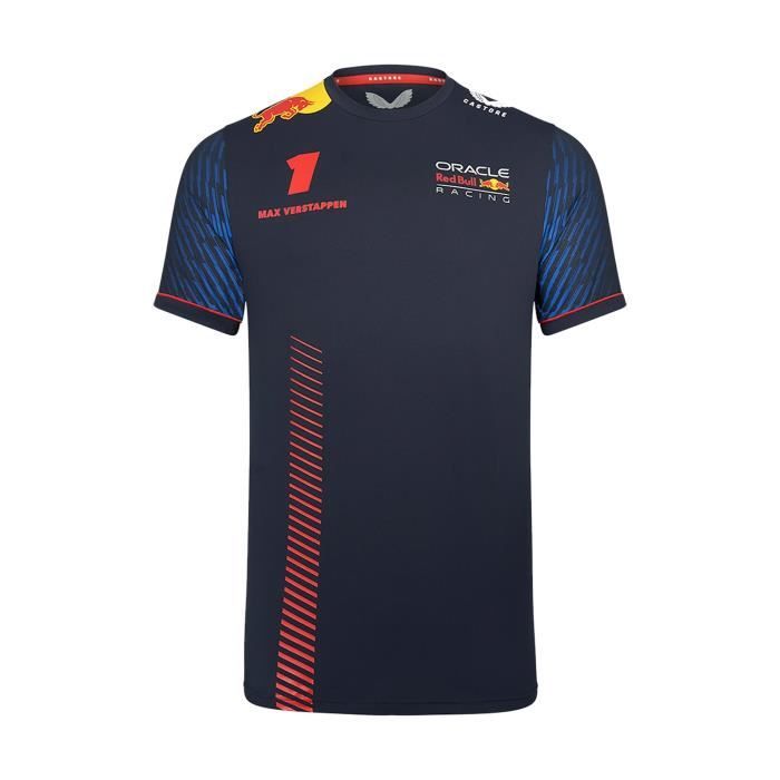 t-shirt red bull racing f1 team max verstappen 1 - homme - bleu - manches courtes - multisport