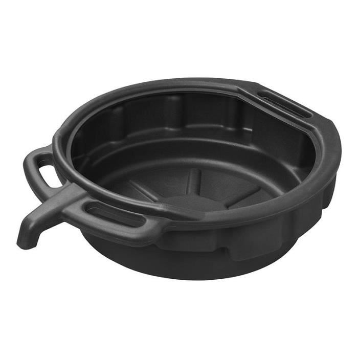 Bac Récupération Huile 15L Avec Bec Verseur - Polyéthylène Ø45cm - Vidange Propre