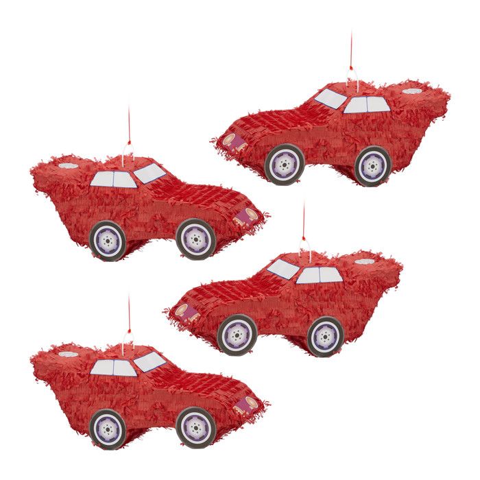 4x Pinata Voiture Auto A Suspendre Pour Enfants A Remplir Anniversaire Jeux Decoration Hxlxp 24 X 52 X 18 Cm Rouge Cdiscount Jeux Jouets