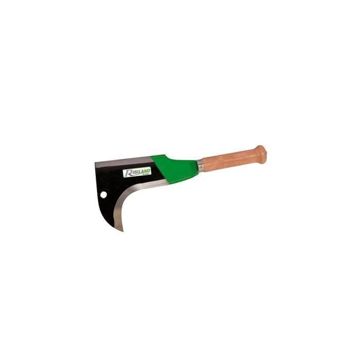 serpe deux taillants manche bois prserp22b ribiland cdiscount jardin