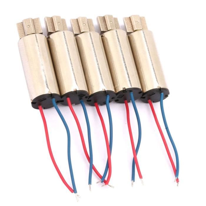 Micro Moteur Vibrant Sans Noyau 6x12mm 3.7V 21800 Tr/min – 5 Pièces Pour Avions, Drones Et Jouets RC