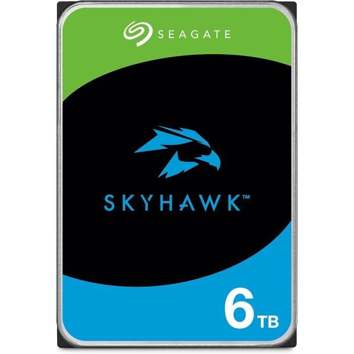Disque Dur Interne SEAGATE SkyHawk 6To 3.5 Pouces SATA 6Go/