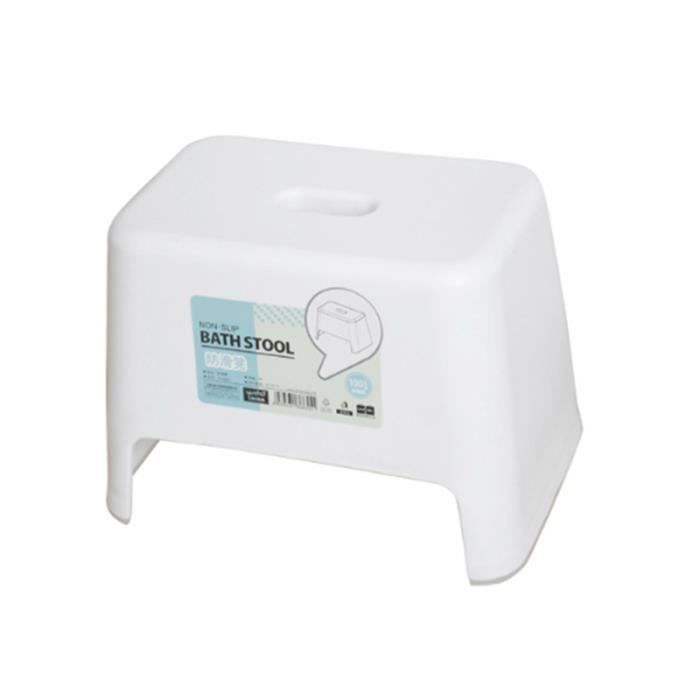 Tabouret Plastique Blanc Antidérapant Pour Enfants - 25x25x21 Cm | Siège Salle De Bain, Cuisine, Usage Domestique