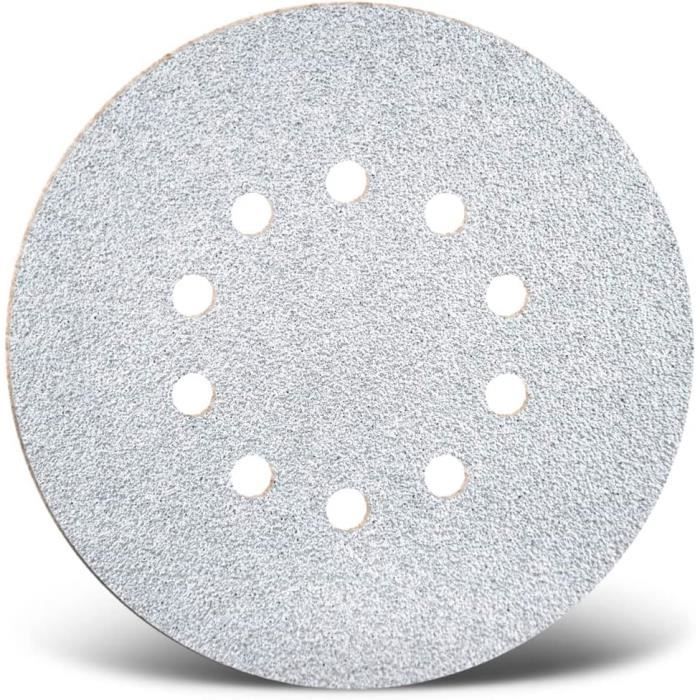 MENZER White Disques abrasifs auto-agrippants, 225 mm, 10 trous, p